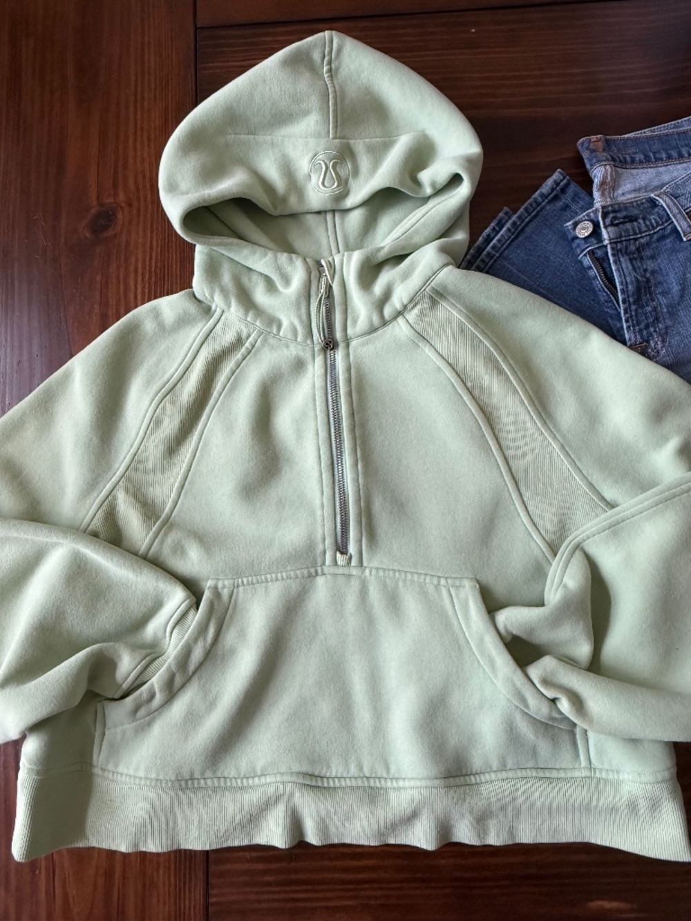 Lululemon Scuba Oversized Half-Zip Hoodie in Palm Court Green - Size M/L